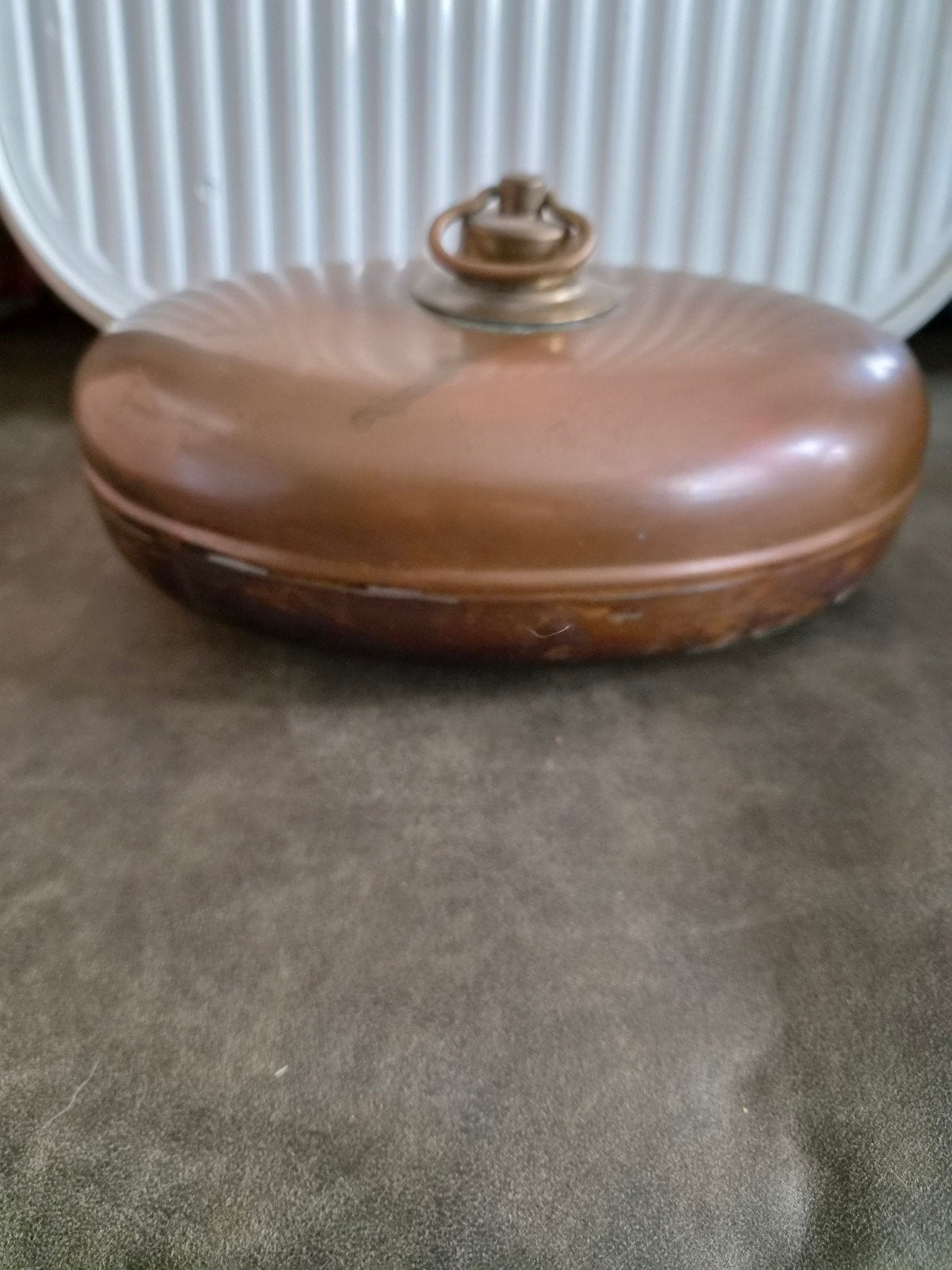 Antieke Koperen Kruik - Vintage Warmtebron, Ophalen, Koper