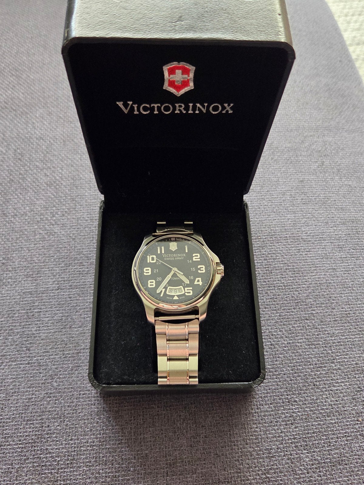 Victorinox Swiss Army Officer’s Automatic (241370) –Compleet, Ophalen of Verzenden, Staal, Overige merken, 1960 of later