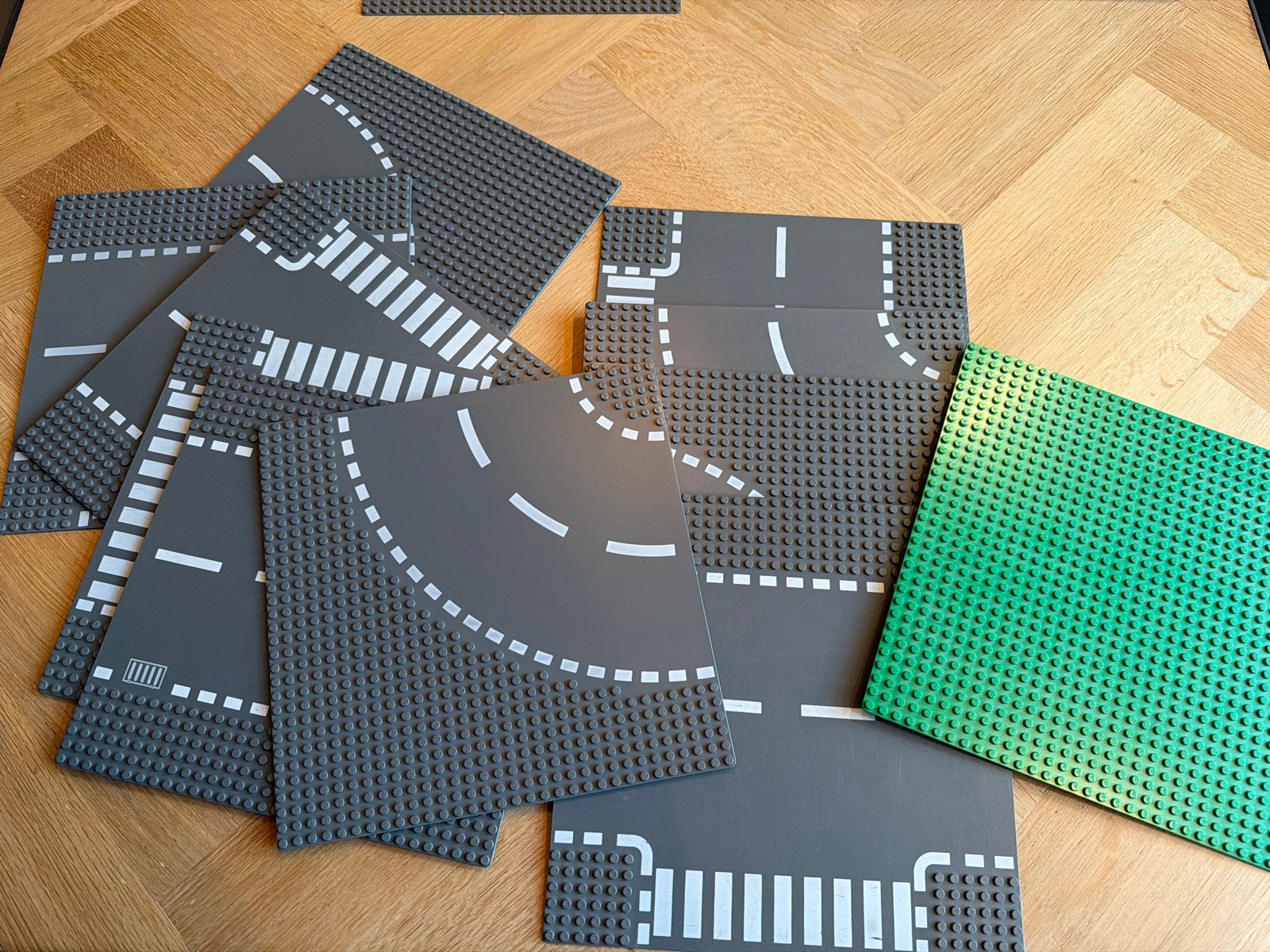 Lego grondplaten: wegen en groen, Ophalen of Verzenden, Gebruikt, Grondplaat, Lego