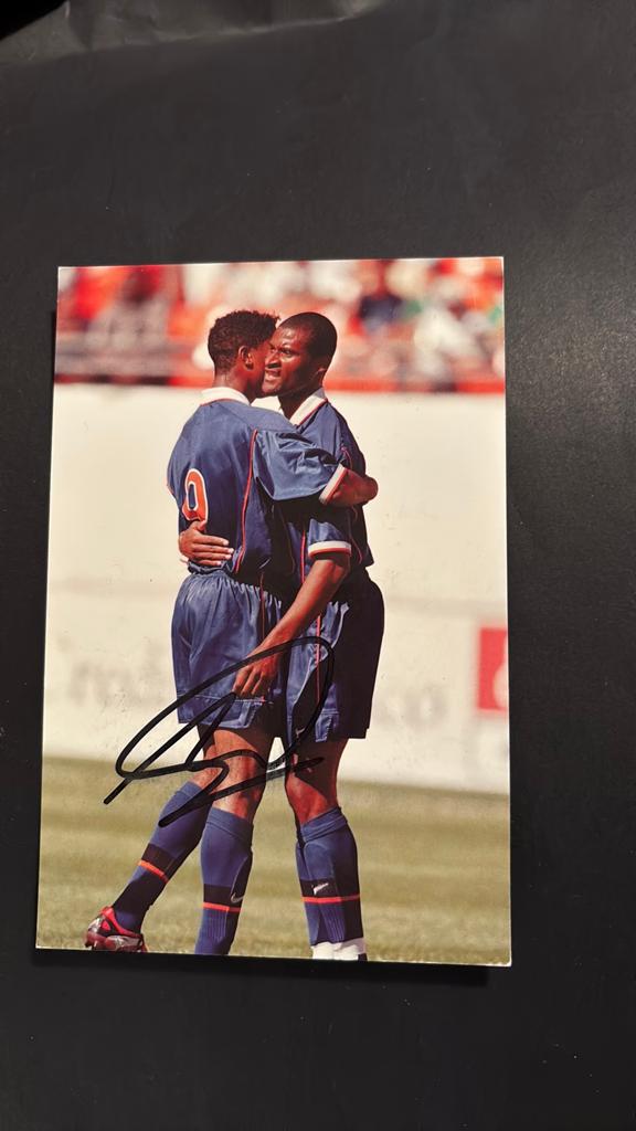WINSTON BOGARDE Ajax Amsterdam ECHTE handtekening FOTO, Verzenden, Zo goed als nieuw, Ajax, Overige typen