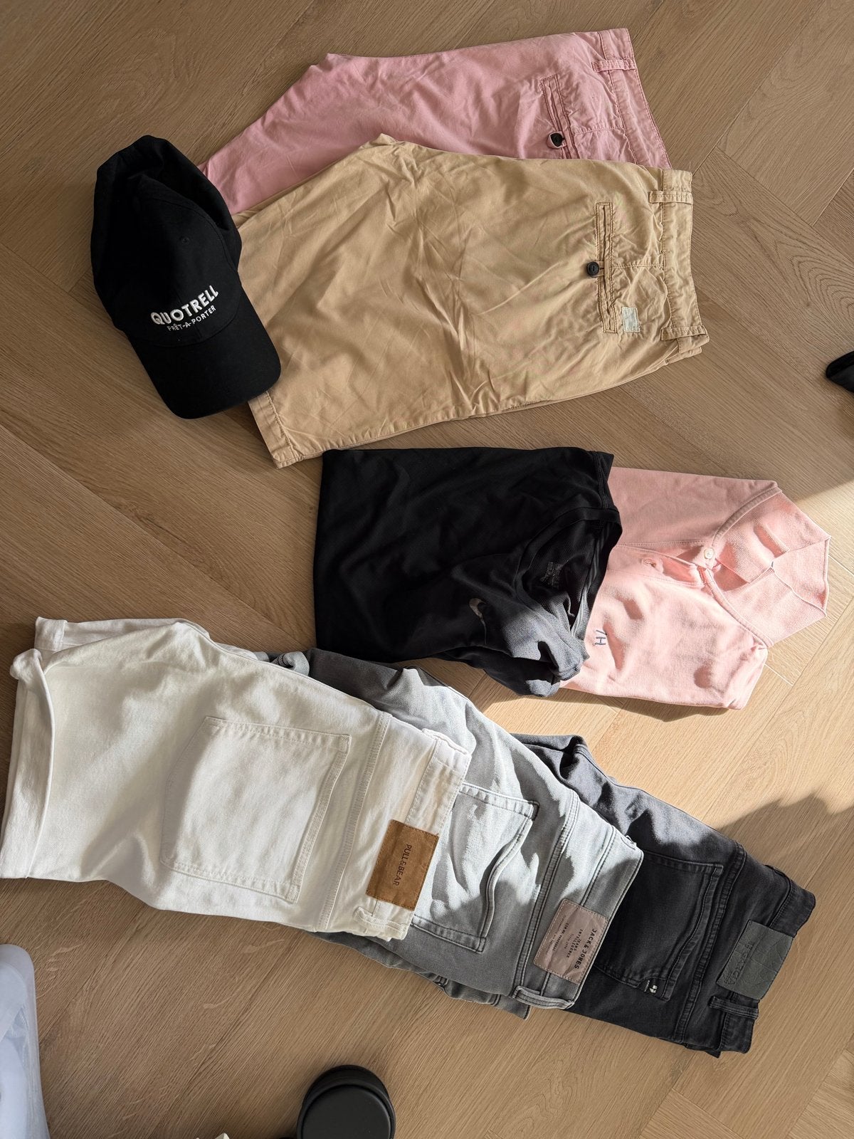 Kledingpakket heren: shirts maat M, broeken maat L, Ophalen of Verzenden, Gedragen, Overige maten