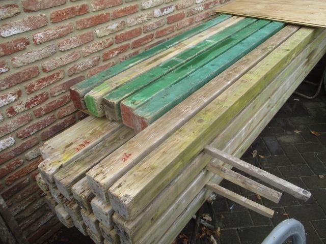 metselprofielen --  houten metsel profielen, Doe-het-zelf en Verbouw, Ophalen, Overige typen, Zo goed als nieuw, Overige houtsoorten