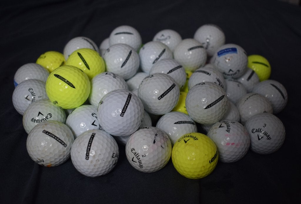 Callaway SuperSoft Golfballen vanaf 50 stuks, Sport en Fitness, Ophalen of Verzenden, Gebruikt, Bal(len), Callaway