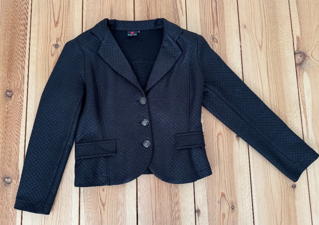 Helena Hart blazer - zwart met zilver glans - Maat XL, Kleding | Dames, Jasjes, Kostuums en Pakken, Zwart, Maat 46/48 (XL) of groter