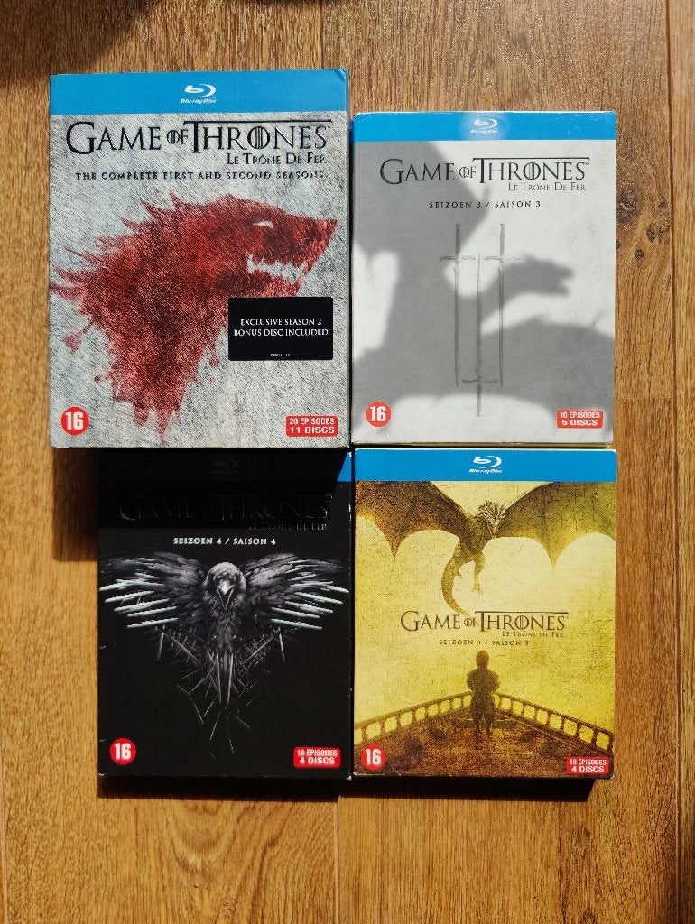 Game of Thrones, seizoen 1 t/m 5 op BluRay, Ophalen of Verzenden, Zo goed als nieuw, Tv en Series