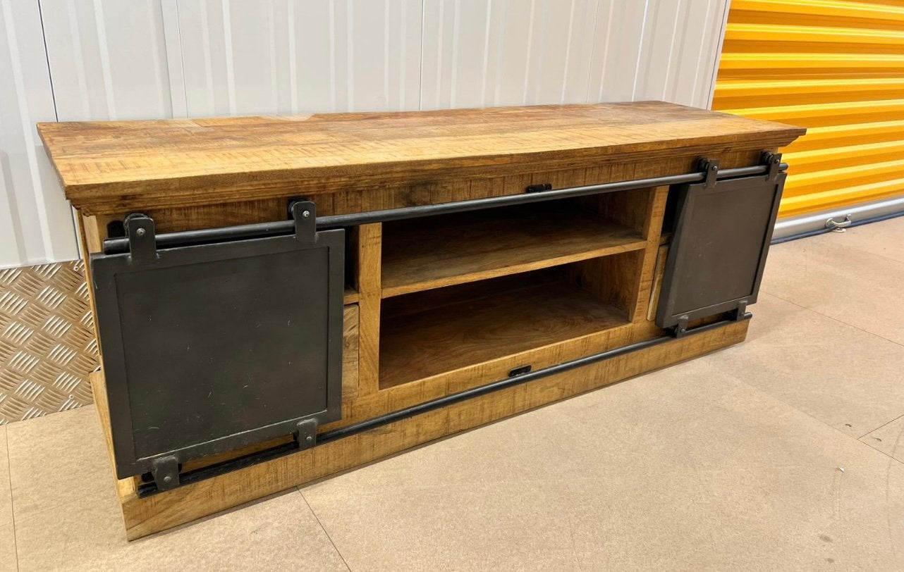 TV Meubel mango hout, Huis en Inrichting, Ophalen, Gebruikt, 100 tot 150 cm, Minder dan 100 cm