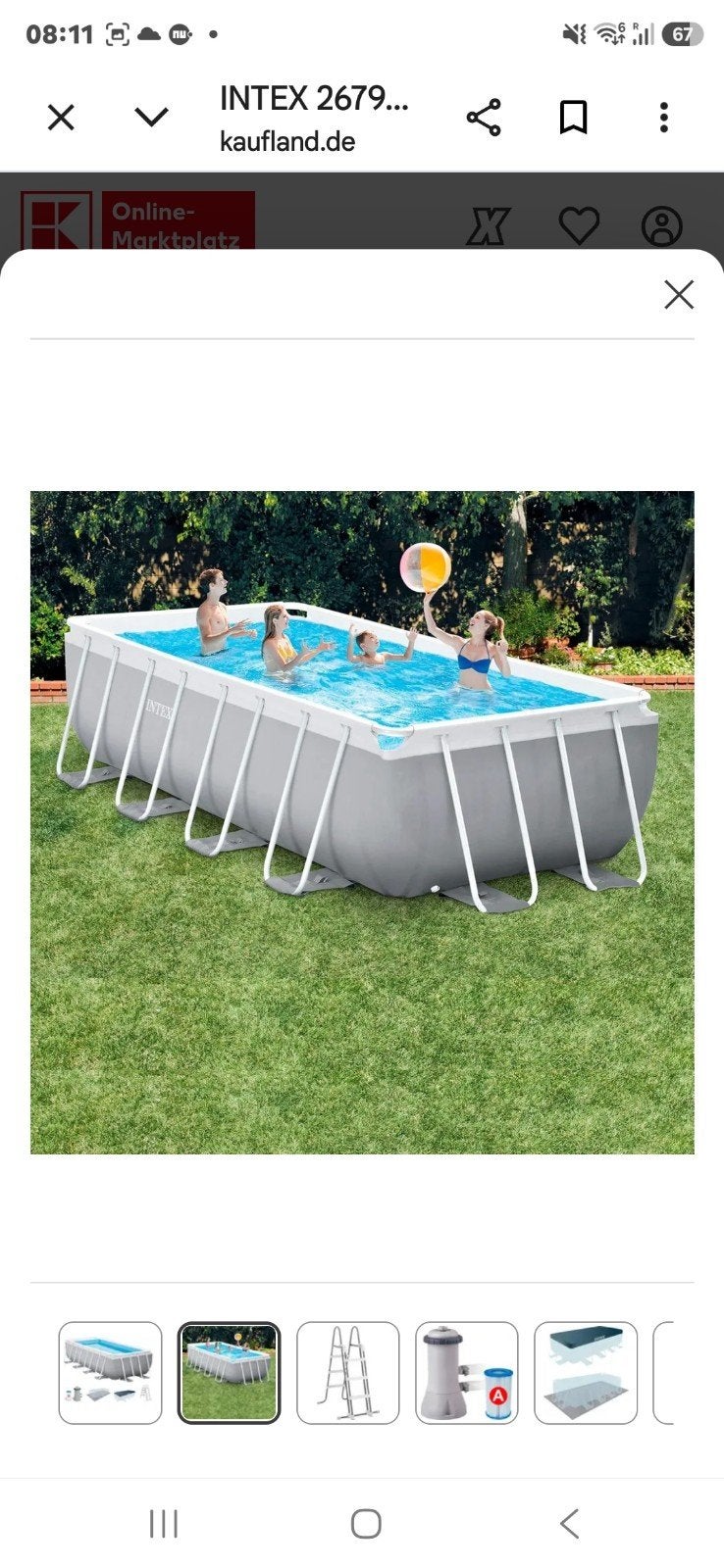 Intex Prism Frame zwembad van 4x2x1 met  zandfilter, Ophalen, 200 tot 300 cm, 80 tot 120 cm, Rechthoekig
