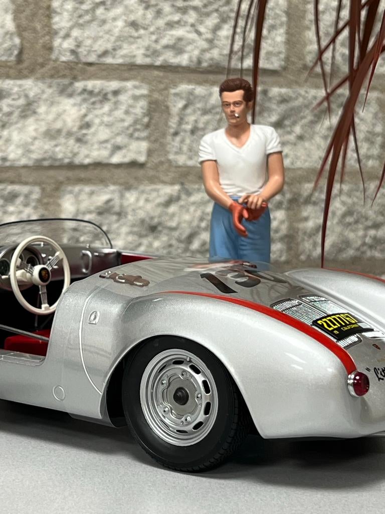 1:12 - Porsche 550 Spyder + James Dean figuur - NIEUW!!, Ophalen of Verzenden, Nieuw, 1:9 t/m 1:12, Auto
