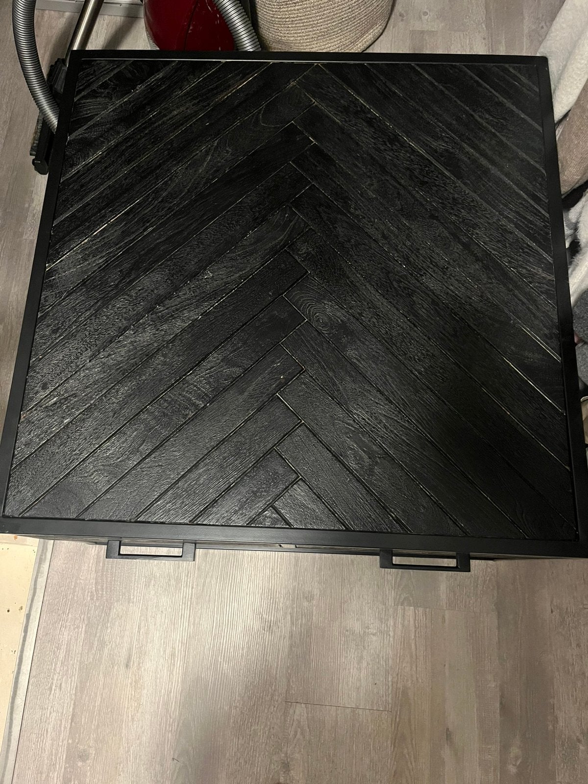 Mango houten salontafel, Ophalen, Gebruikt, 50 tot 100 cm, Vierkant