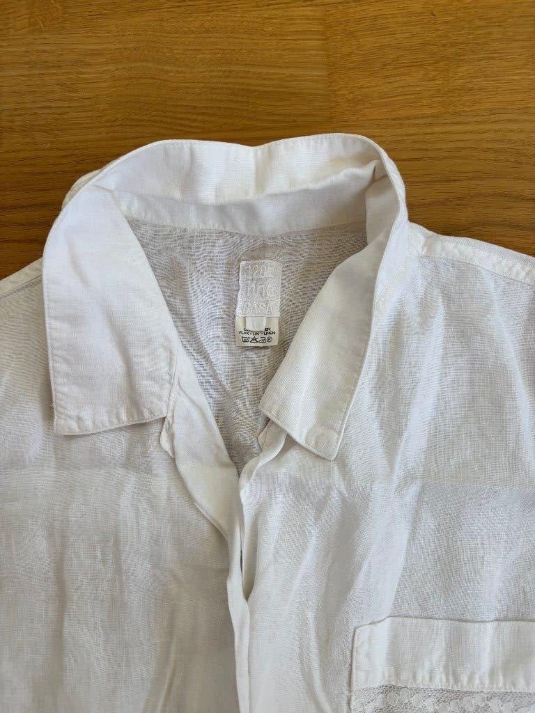 lino120% vest/jasje/bloes 44-46-48, Verzenden, Wit, Maat 46/48 (XL) of groter, Zo goed als nieuw