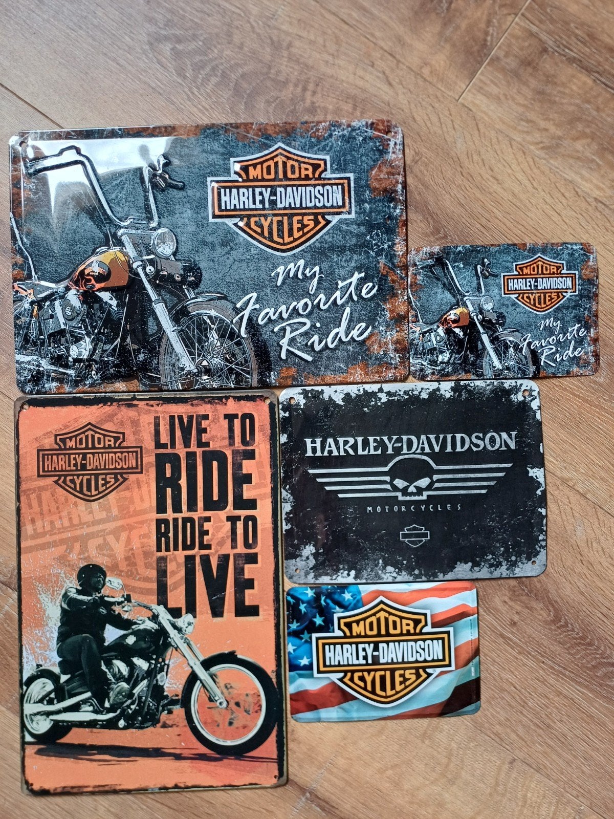 Diverse Harley Davidson bordjes, Ophalen, Gebruikt