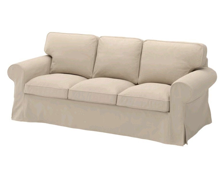 Nieuwe set Ektorp hoezen 3-zits Kilanda beige, Ophalen of Verzenden, Nieuw, 75 tot 100 cm, Minder dan 150 cm
