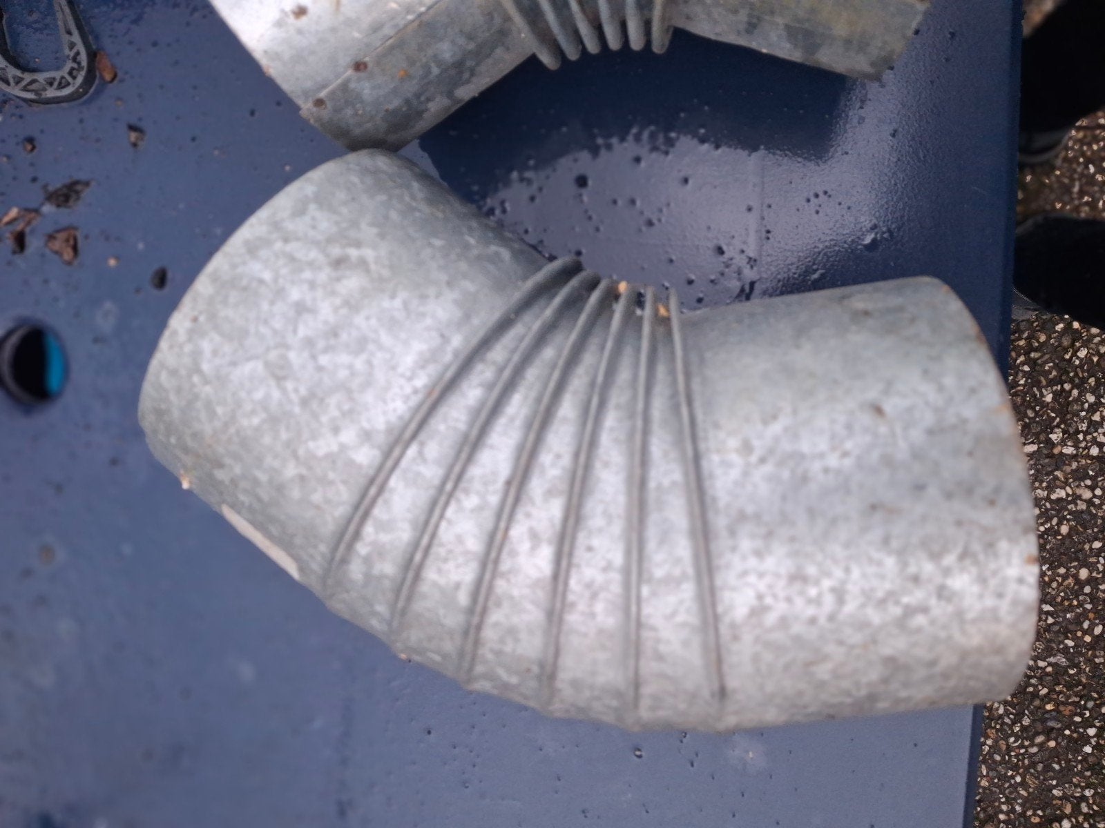 2 stuks gegalvaniseerde bocht voor , 150 mm doorsnede, Overige materialen, Bochten, Nieuw, Ophalen of Verzenden