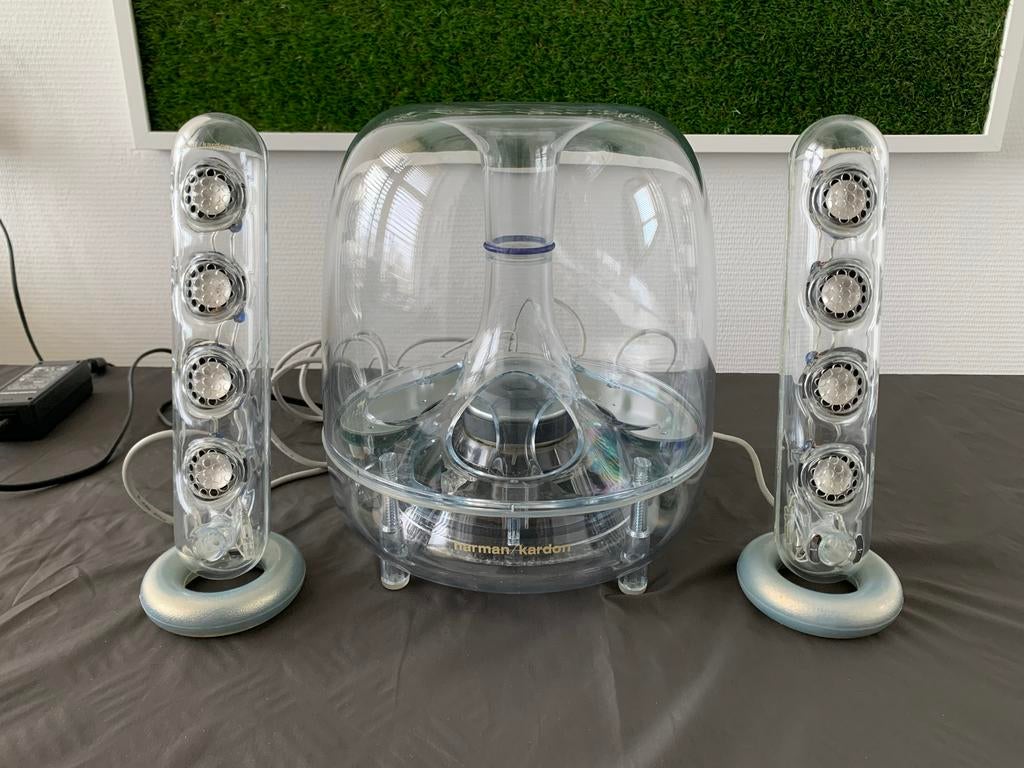 Apple Harman Kardon SoundSticks II Speakerset, Gebruikt, Complete surroundset, Minder dan 60 watt, Ophalen