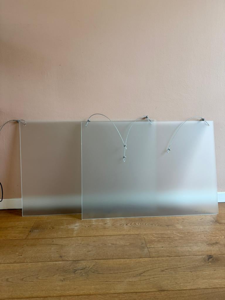 2 matglazen platen tegen inkijk, Ophalen, Minder dan 80 cm, 80 tot 120 cm, Zo goed als nieuw