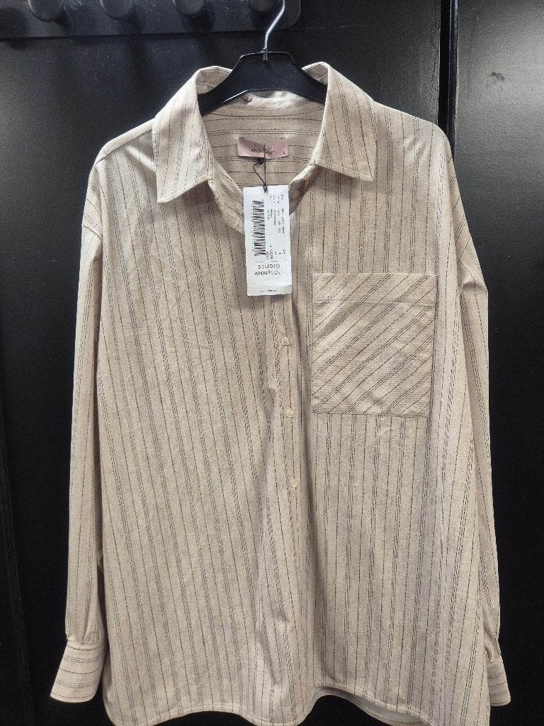 Nieuwe blouse van Studio Anneloes - L, Studio Anneloes, Beige, Maat 42/44 (L), Nieuw