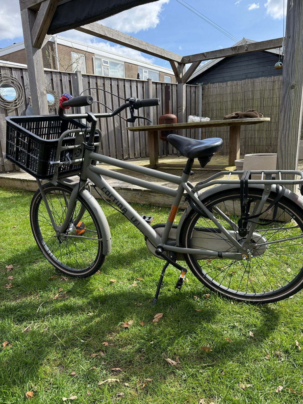 Cortina jongens fiets met kratje, Ophalen, Terugtraprem, Versnellingen, Gebruikt