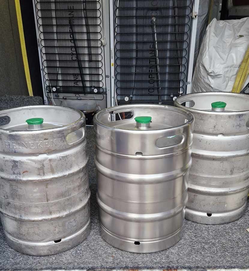 Heineken fust 50L vol 6 stuks, Ophalen, Nieuw, Overige merken