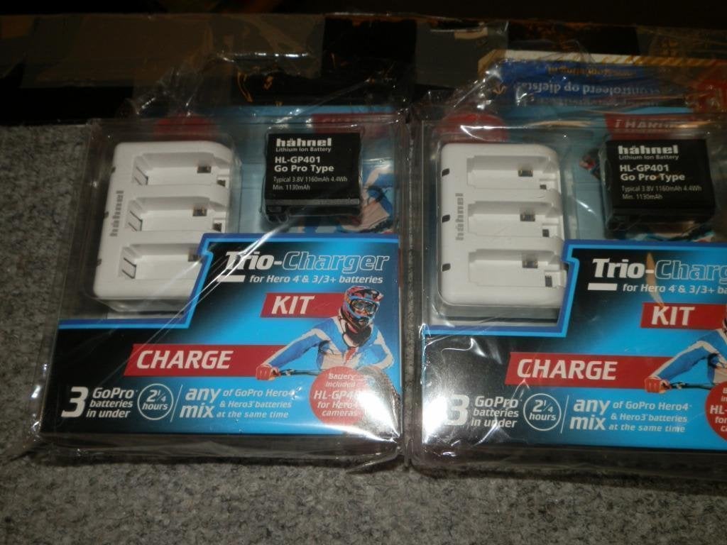 Hahnel trio charger incl batterij HL GP401, Nieuw