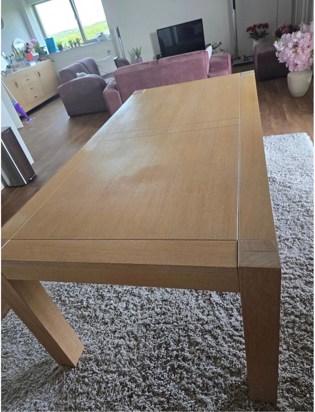 Eikenhouten eettafel - Robuust en stijlvol (in Eindhoven!), Huis en Inrichting, Tafels | Eettafels, Ophalen, Gebruikt, Eikenhout