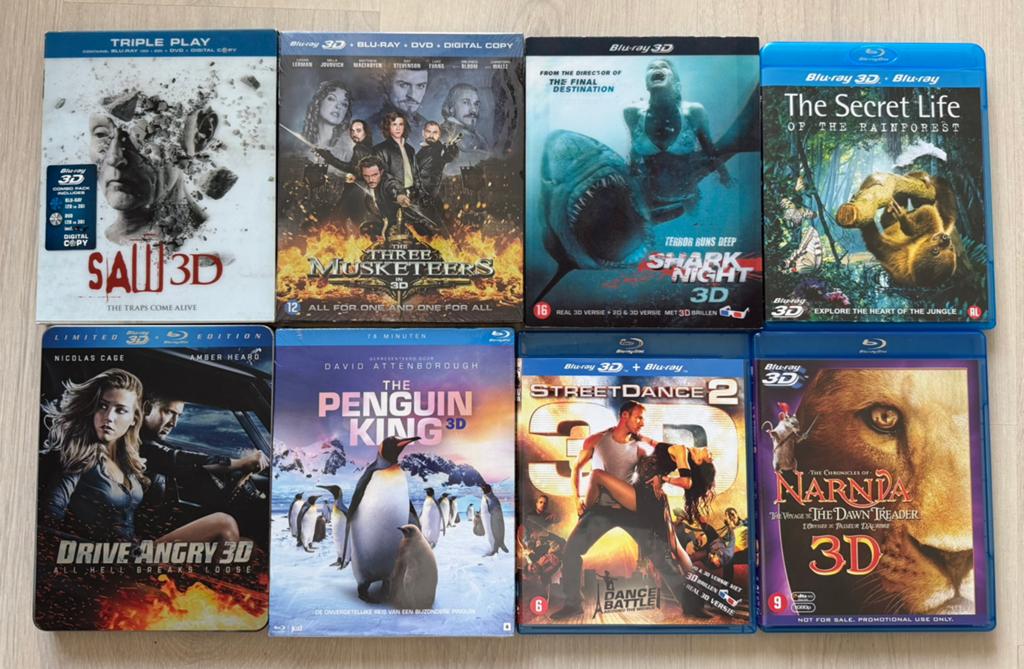 Blu Ray | Collectie van 8x 3D Blu-ray’s voor €36 | Nieuw, Ophalen of Verzenden, Nieuw in verpakking