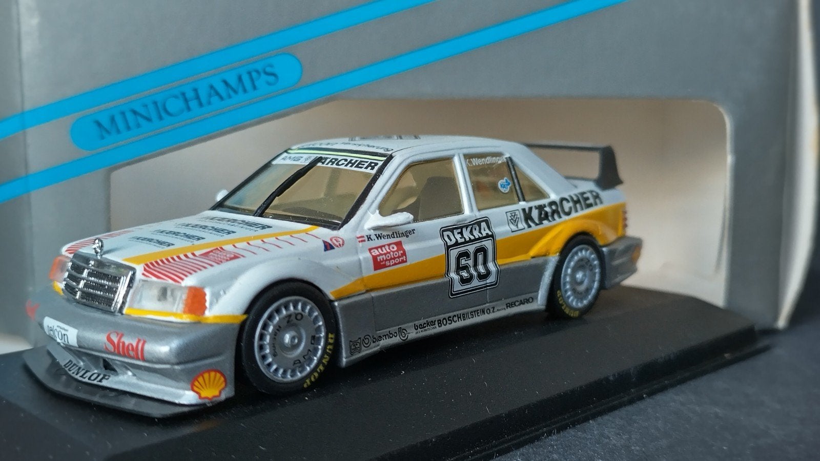 Mercedes Benz 190 Evo AMG Karcher Wendlinger Minichamps Pol, Auto, Verzenden, ., Nieuw