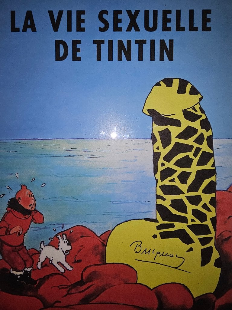 Litho Kuifje Tintin La vie sexuelle  Jan Bucquoy, Ophalen