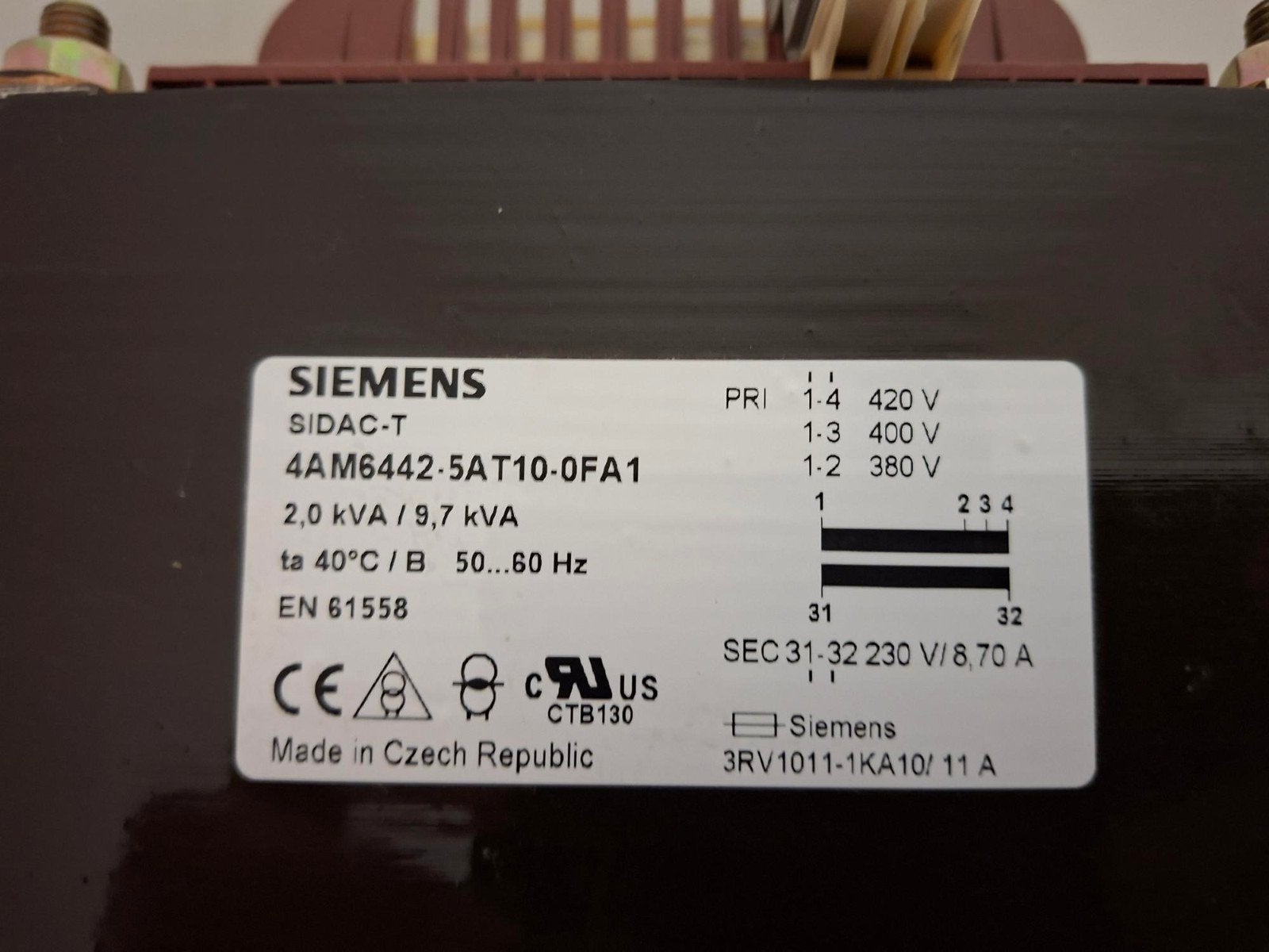Siemens SIDAC-T Transformator 4AM6442-5AT10-0FA1, Hobby en Vrije tijd, Ophalen