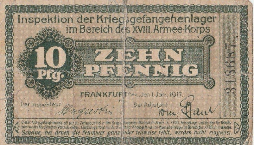 10 pfennig 1917, Ophalen of Verzenden, Duitsland, Los biljet