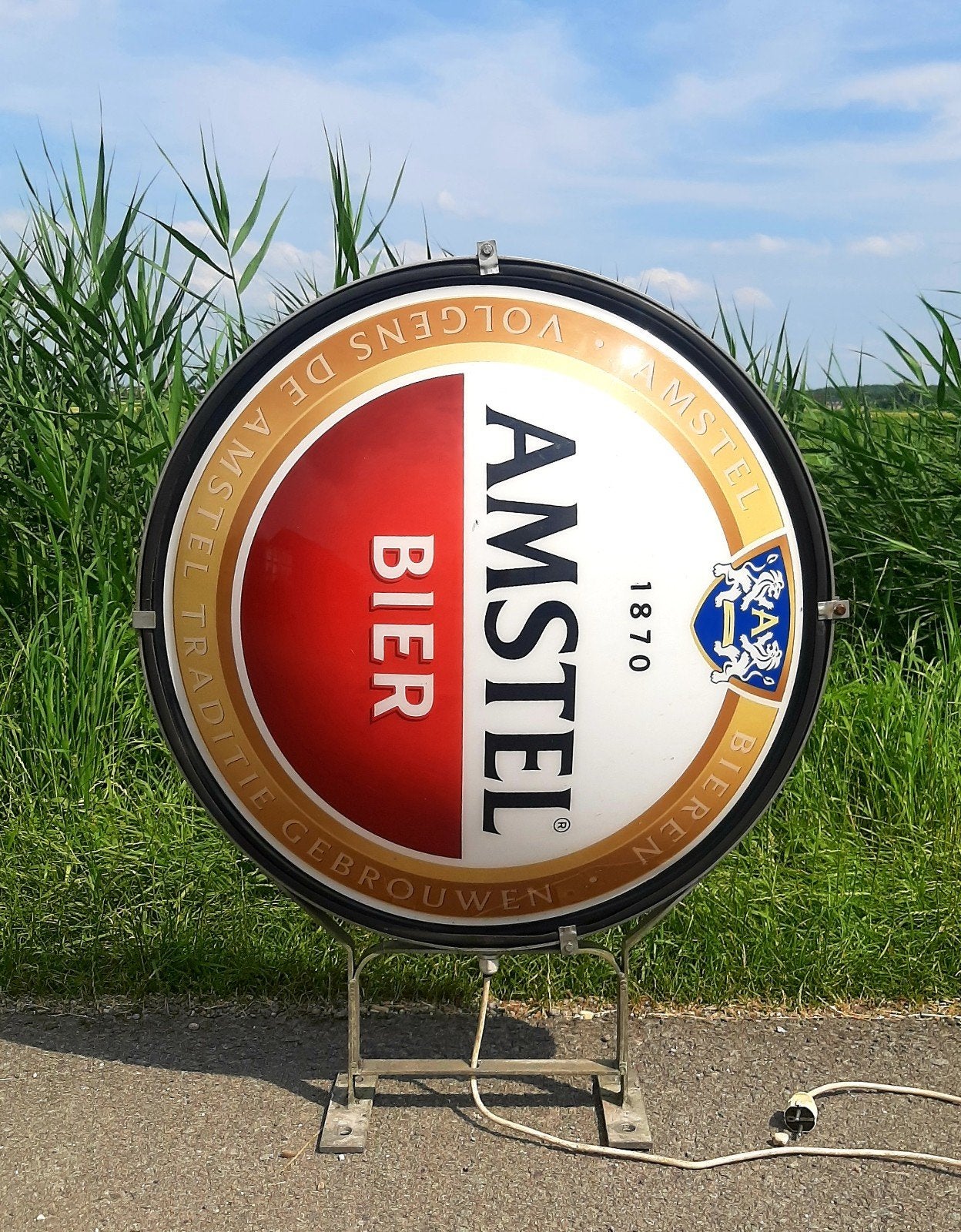 AMSTEL BIER - Lichtbak / Lichtreclame (werkende staat), Ophalen, Zo goed als nieuw, Lichtbak of (neon) lamp