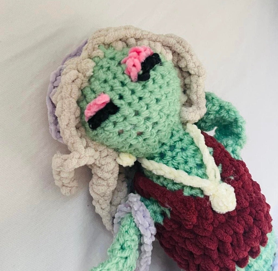 Handgemaakte gehaakte zeemeermin knuffel, Handgemaakt, Overige typen, Nieuw, Ophalen of Verzenden