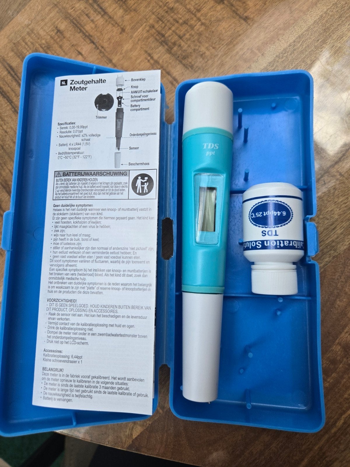 Kokido Zoutgehalte Meter Salinity Meter TDS Tester, Ophalen of Verzenden, Zo goed als nieuw, Overige meters