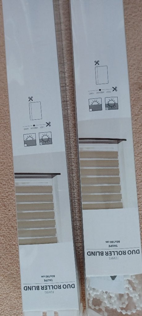 2x Duo Taupe rolgordijnen, Huis en Inrichting, Ophalen, Overige materialen, Overige merken, Duo rolgordijn