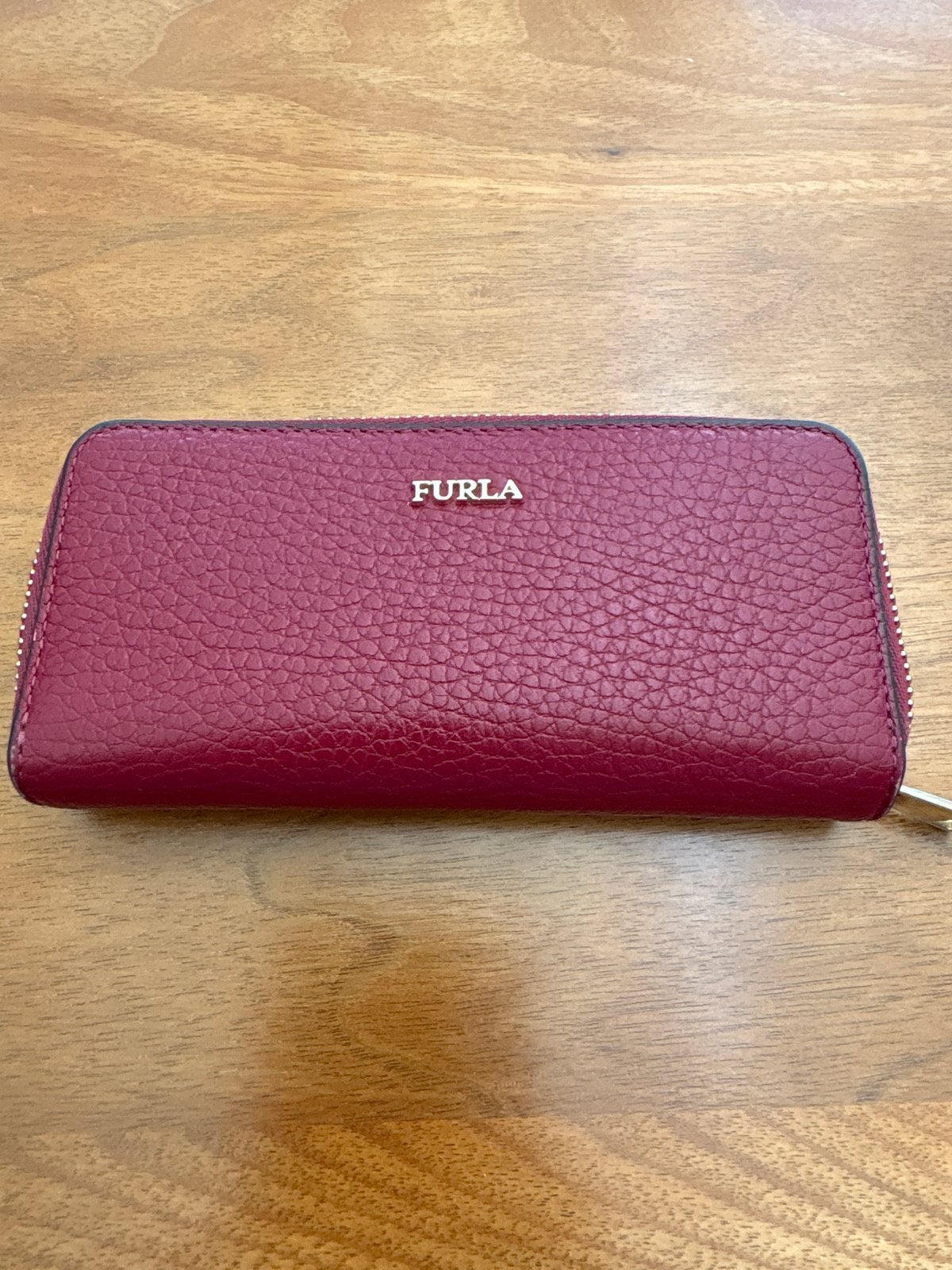 Furla sleuteletui / portemonnee - Bordeauxrood leer, Overige merken, Gebruikt, Ophalen of Verzenden, Leer