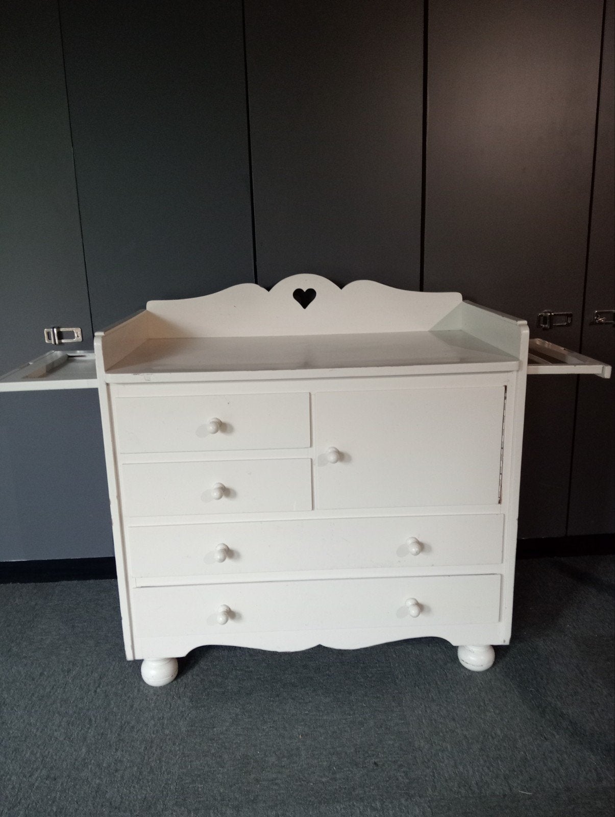 vintage commode, Gebruikt, 50 tot 70 cm, 75 tot 100 cm, Voetruimte