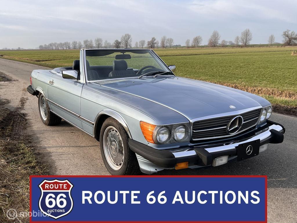Mercedes-Benz 560 SL | 1987 | Route 66 Auctions, Auto's, Oldtimers, Bedrijf, Te koop, Mercedes-Benz, Benzine, Overige carrosserieën