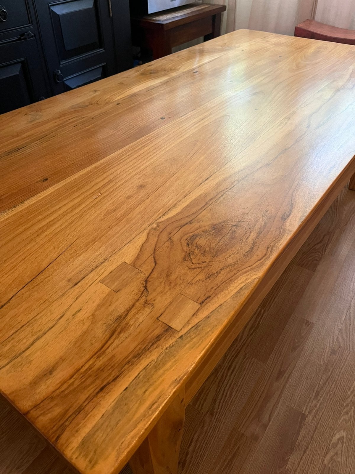 Salontafel 1.70 x 80 mooi hout zonder schroeven, Huis en Inrichting, Tafels | Eettafels, Gebruikt, Teakhout, Oosters, 150 tot 200 cm