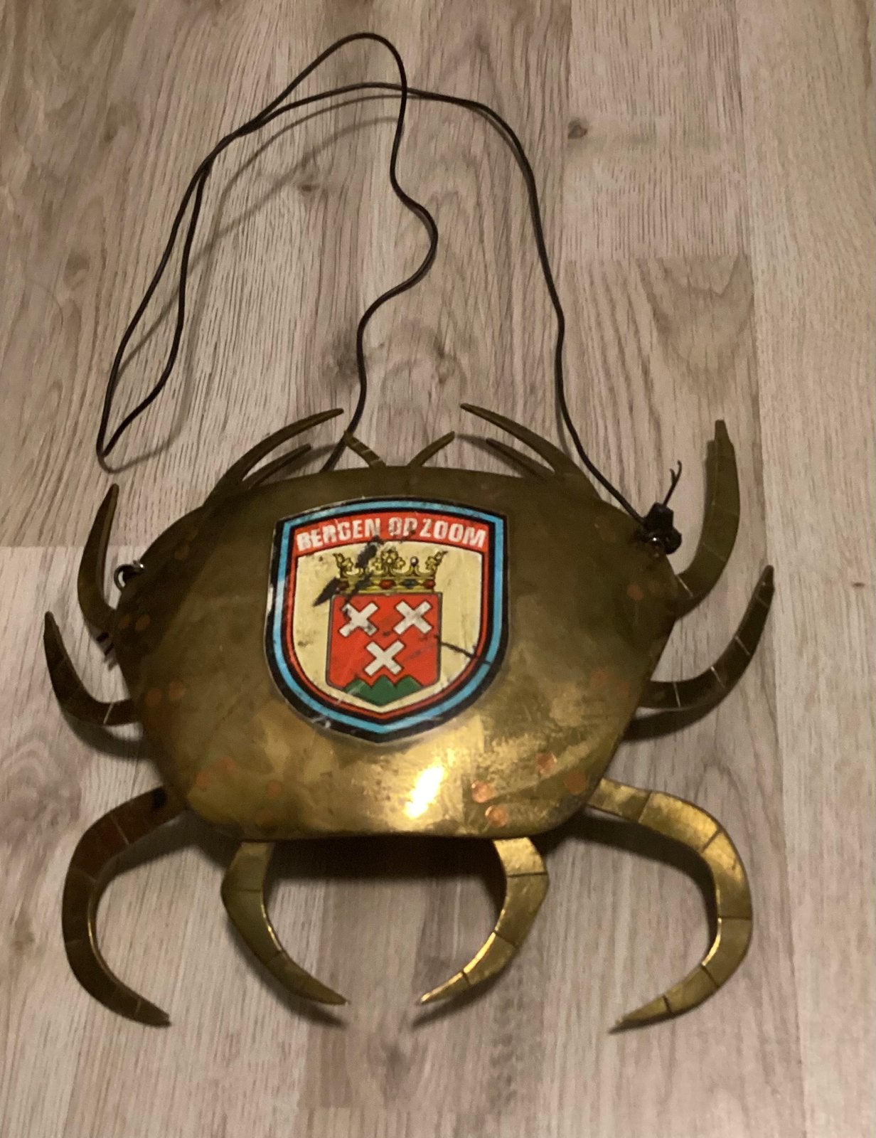 Bergen op Zoom Antieke KOPEREN KRAB MET LOGO,UNIEK!!!, Ophalen of Verzenden