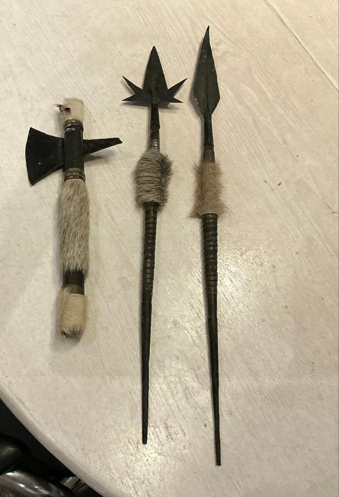 Decoratieve Tomahawk en Speren Set, Antiek en Kunst, Ophalen of Verzenden