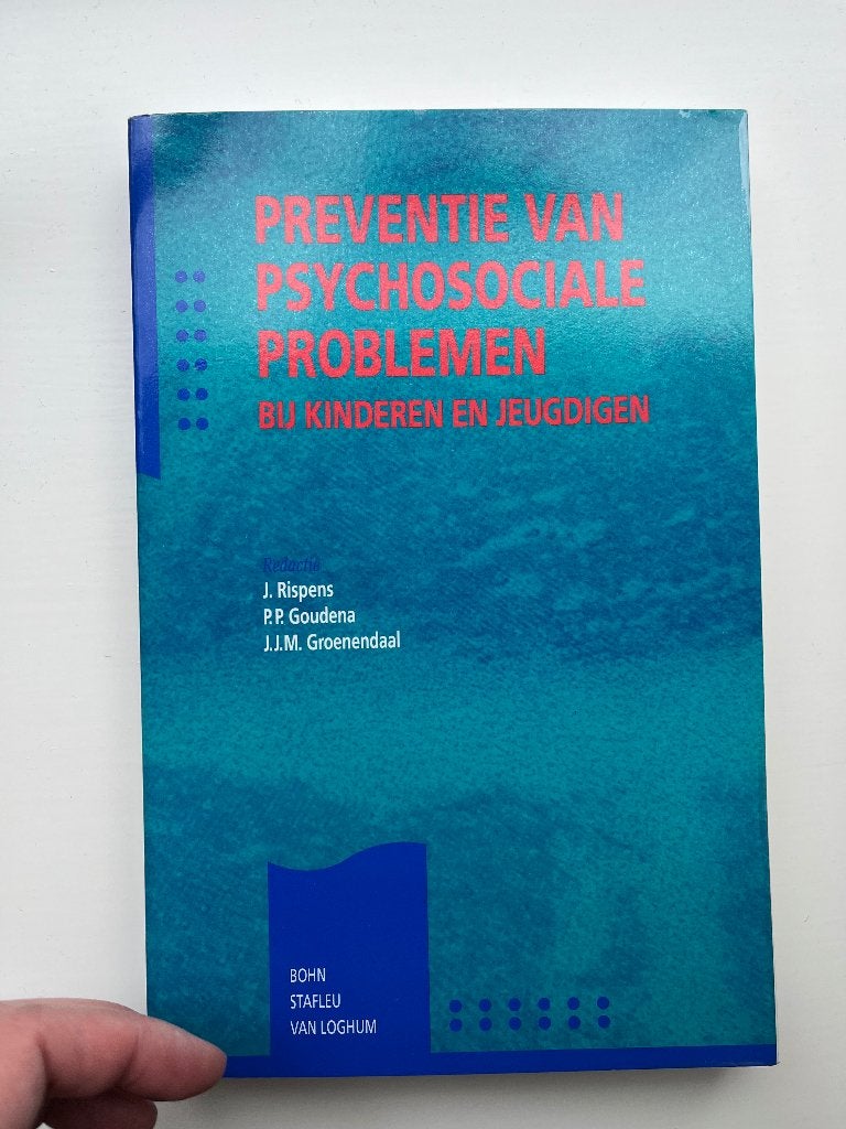 Preventie psychosociale problemen, Opvoeding vanaf 10 jaar, Ophalen of Verzenden, Zo goed als nieuw, Bohn Stafleu van Loghum