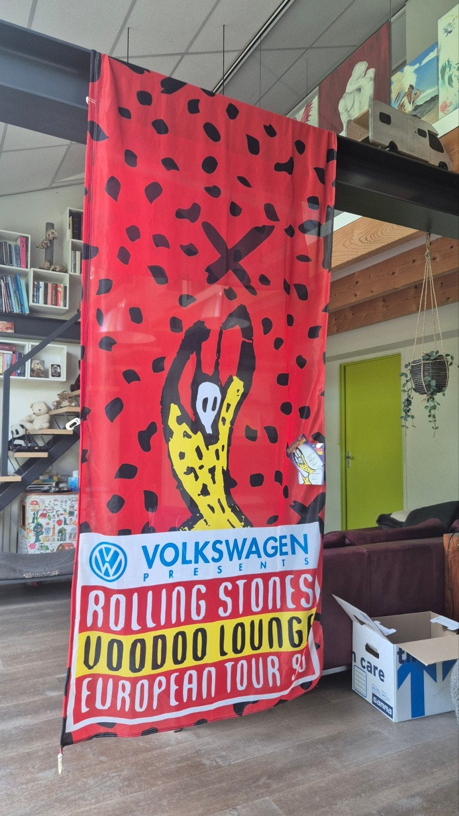 Rolling Stones Voodoo Lounch vlag, Ophalen of Verzenden, Zo goed als nieuw
