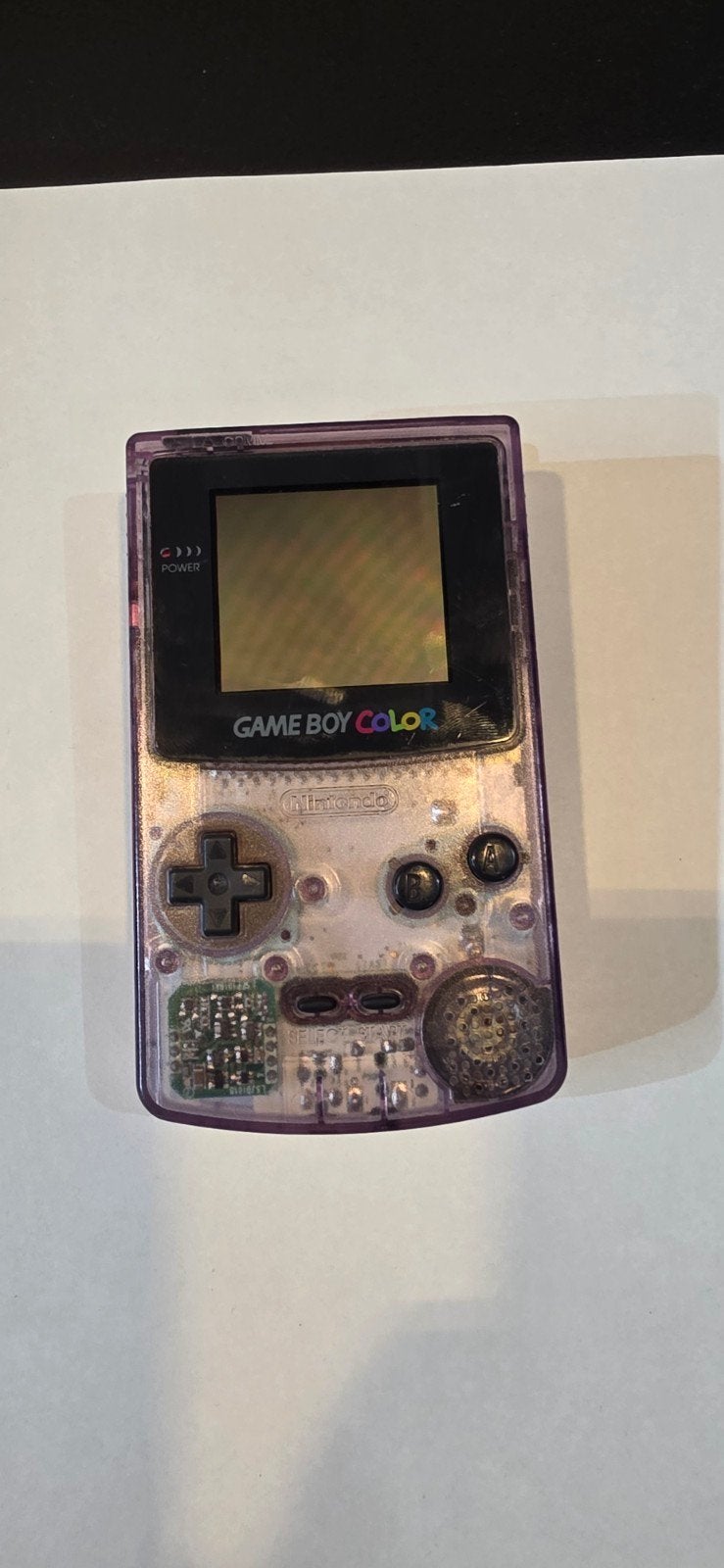 Game Boy Color - Transparant Paars - Werkend, Spelcomputers en Games, Ophalen, Gebruikt, Game Boy Color