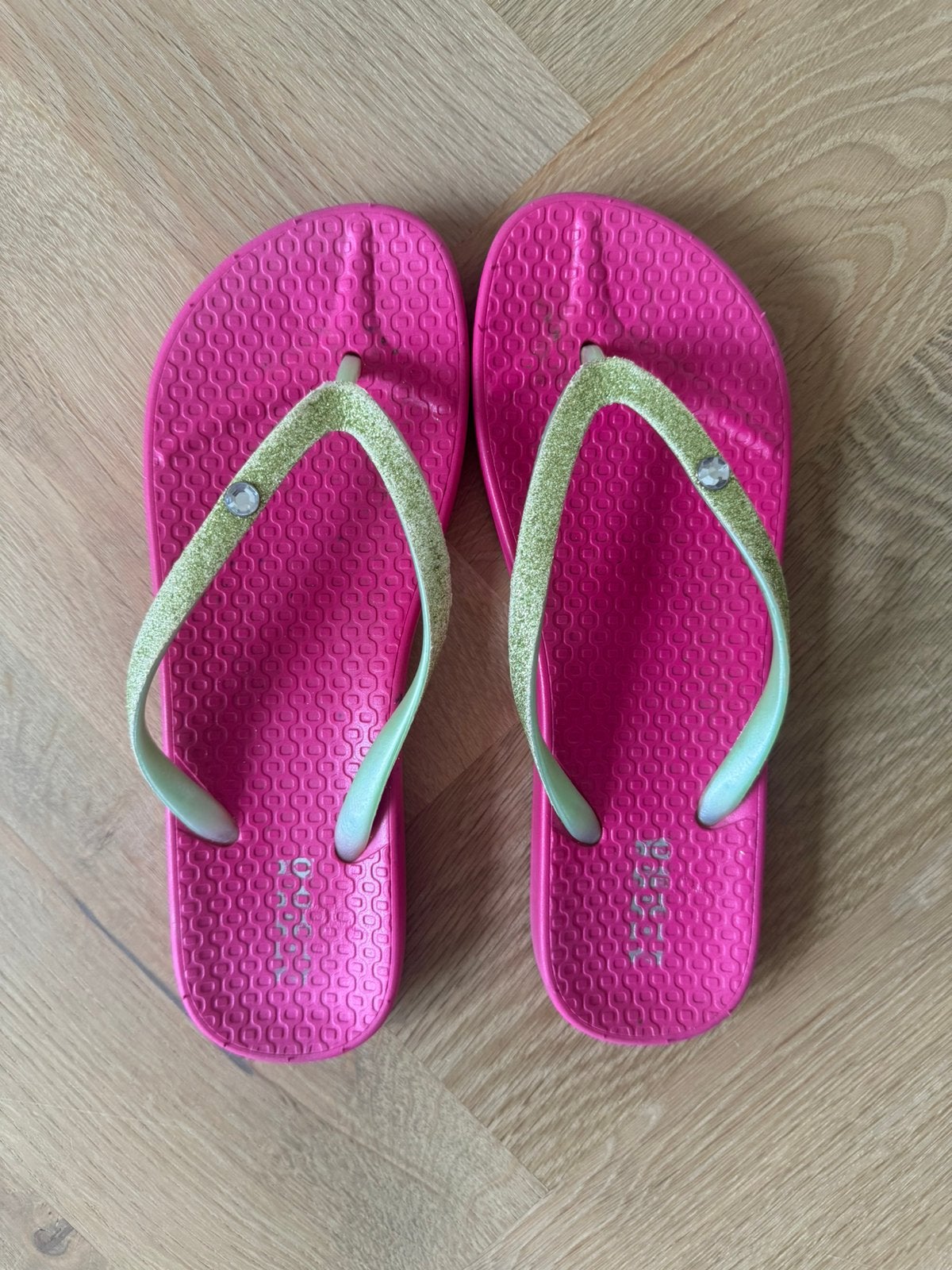 Roze Zebra Teenslippers Maat 39 met Glitterbandje, Slippers, Ophalen of Verzenden, Zo goed als nieuw, Roze
