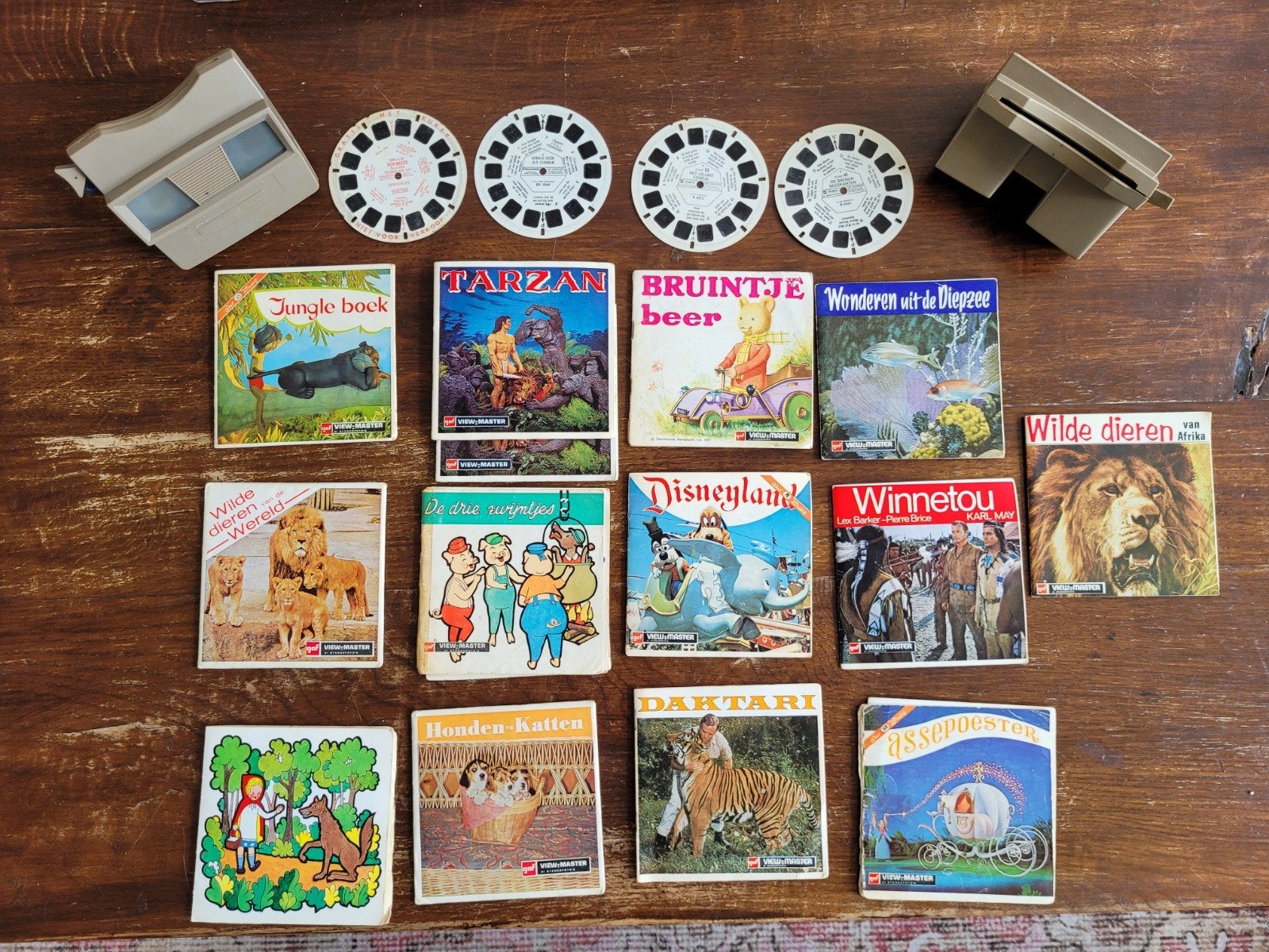 Vintage View-Master Set: 2 Kijkers & 14 Boekjes, Ophalen of Verzenden, Jongen of Meisje