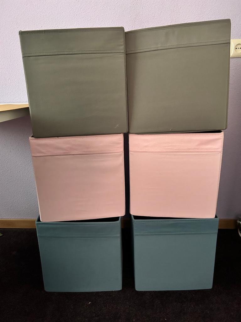 6 Dröna bakken Ikea: 2blauw, 2 roze, 2 grijs, Ophalen, Gebruikt, Meerkleurig, Overige materialen