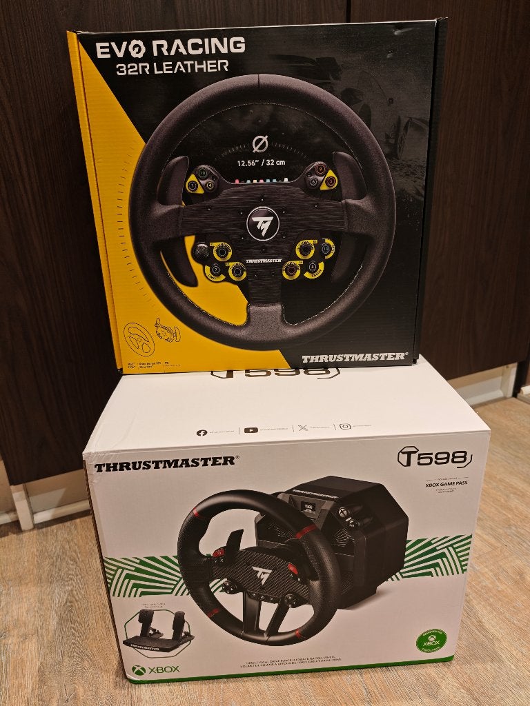 Thrustmaster T598x + Evo 32R + LC upgrade + TH8S shifterS, Ophalen of Verzenden, Zo goed als nieuw