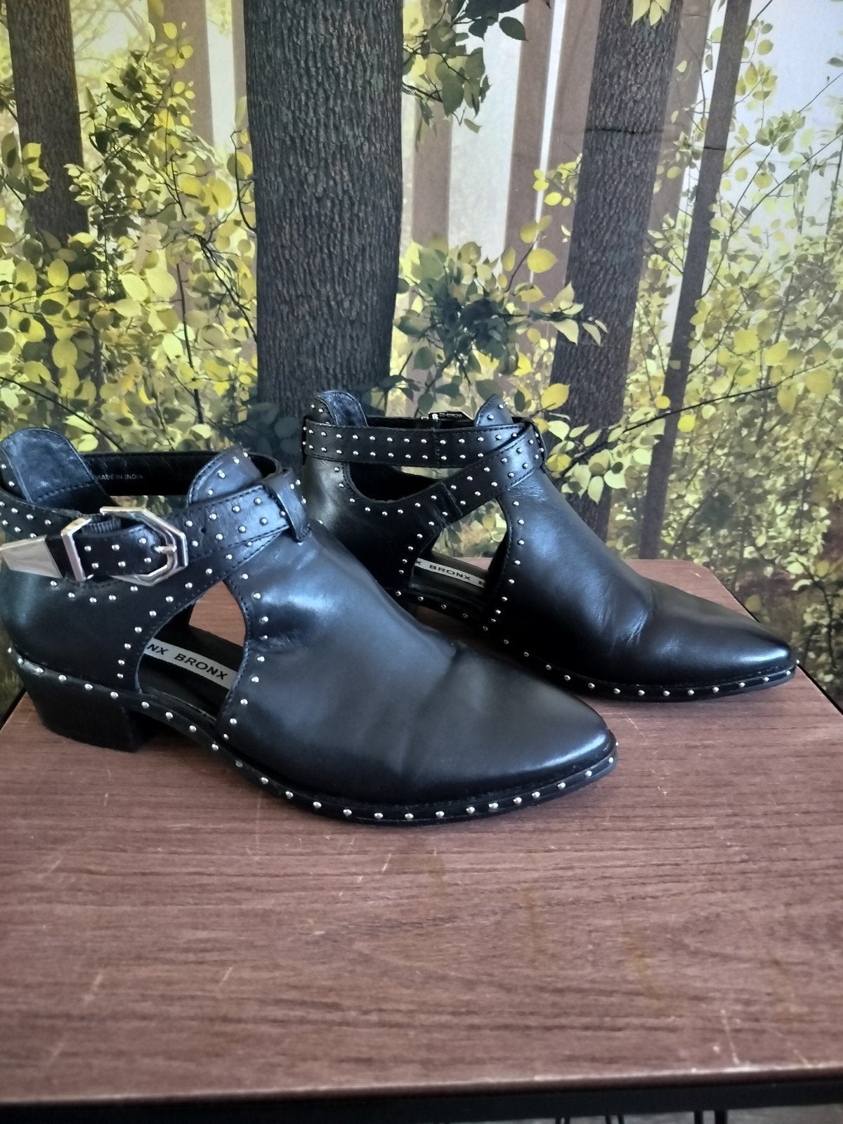 Leren schoenen van Bronx. Maat 38, Ophalen of Verzenden, Zo goed als nieuw, Zwart