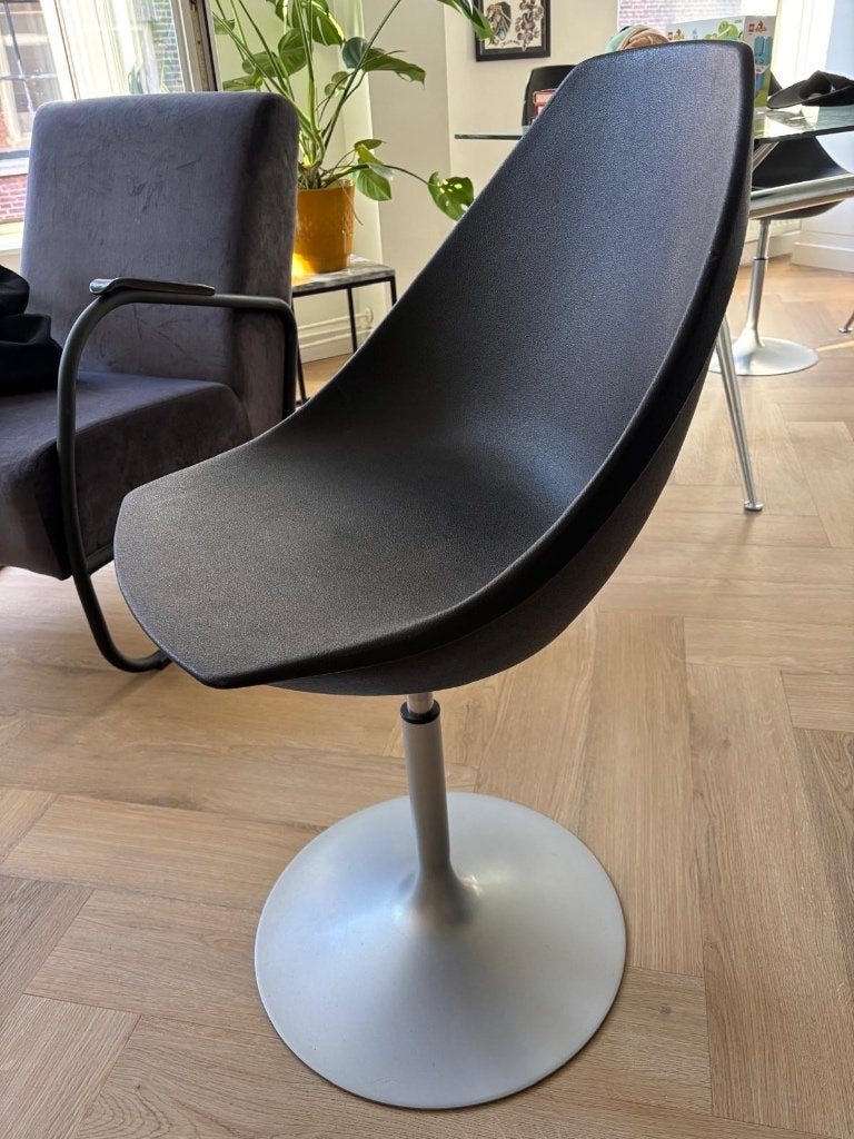 4 MIDJ Ice TR keukenstoelen – Roberto Foschia – zwart, Ophalen, Kunststof, Gebruikt, Zwart