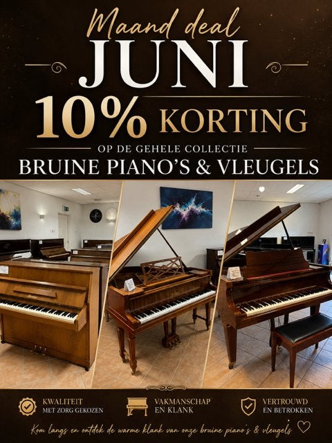 10% KORTING op gehele collectie bruine Piano's & Vleugels, Muziek en Instrumenten, Piano's, Zo goed als nieuw, Piano, Bruin, Verzenden