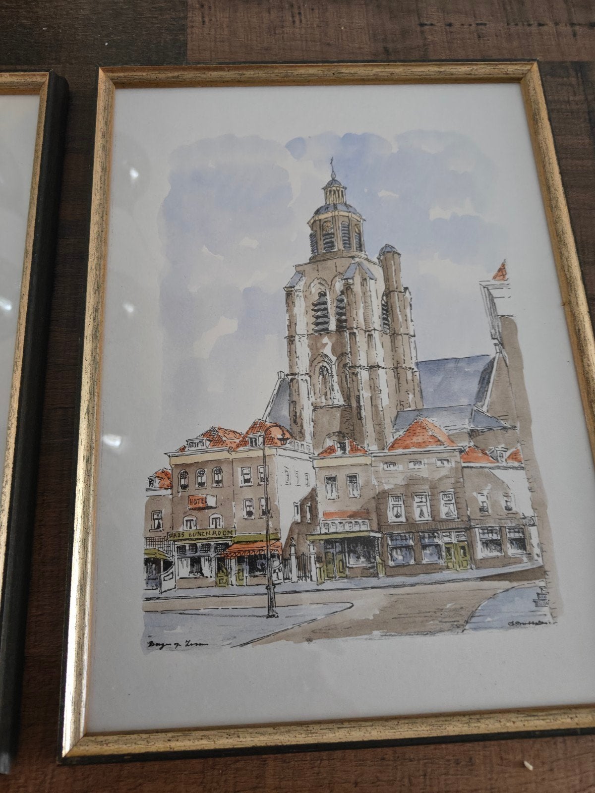 3 Bergse schilderijen, Antiek en Kunst, Ophalen, Aquarel